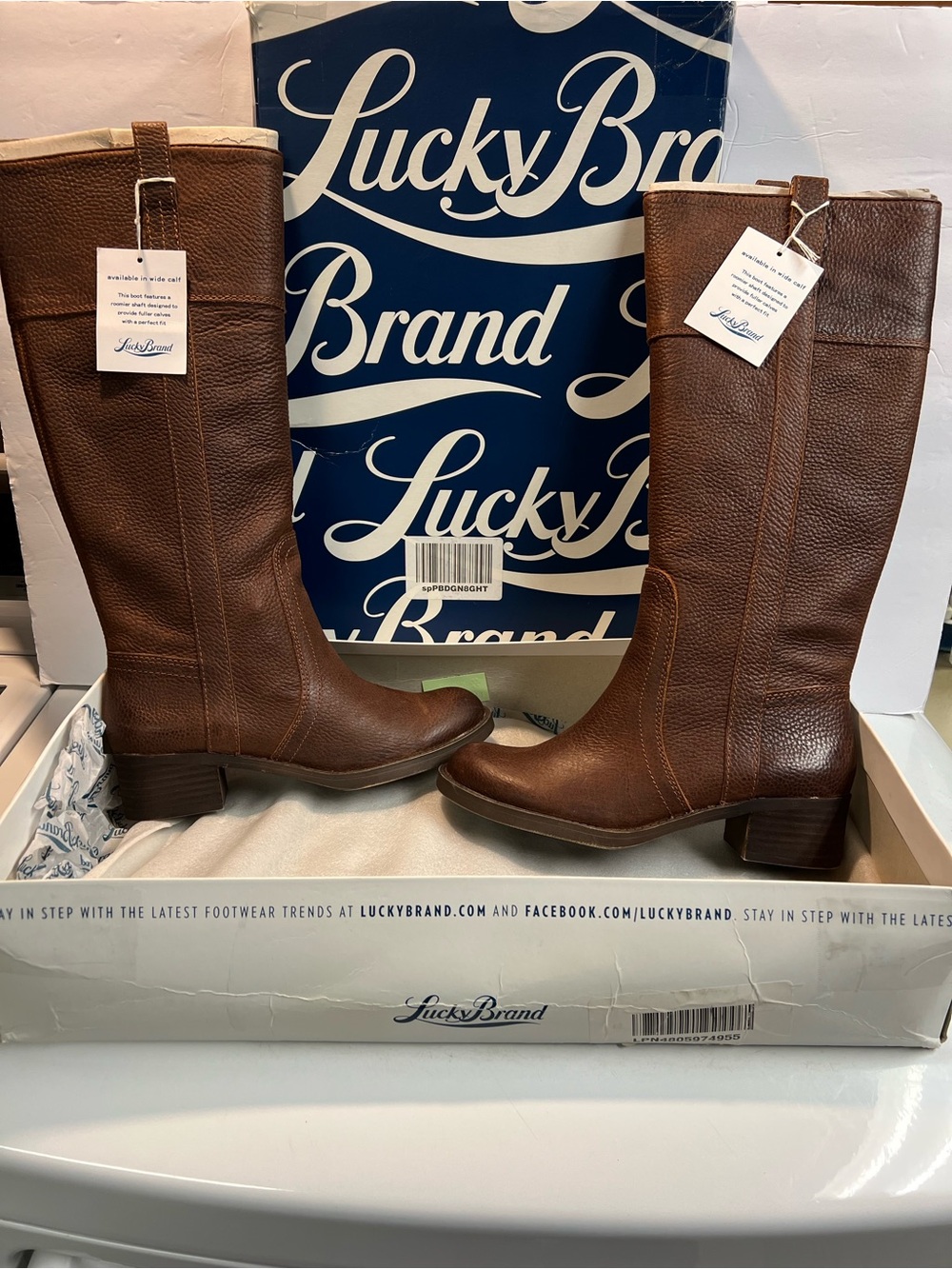 Lucky Brand Lil Habiscus Women’s Size 8 M Brown Tall Boots New In box